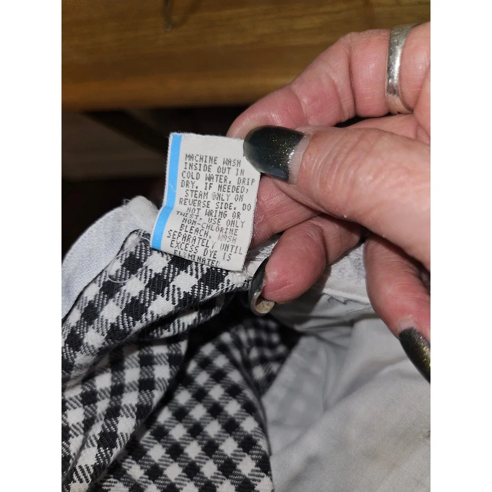 Vintage Toddler Girls Gingham Dress Black White Velvet Trim Lace Collar Size 3T